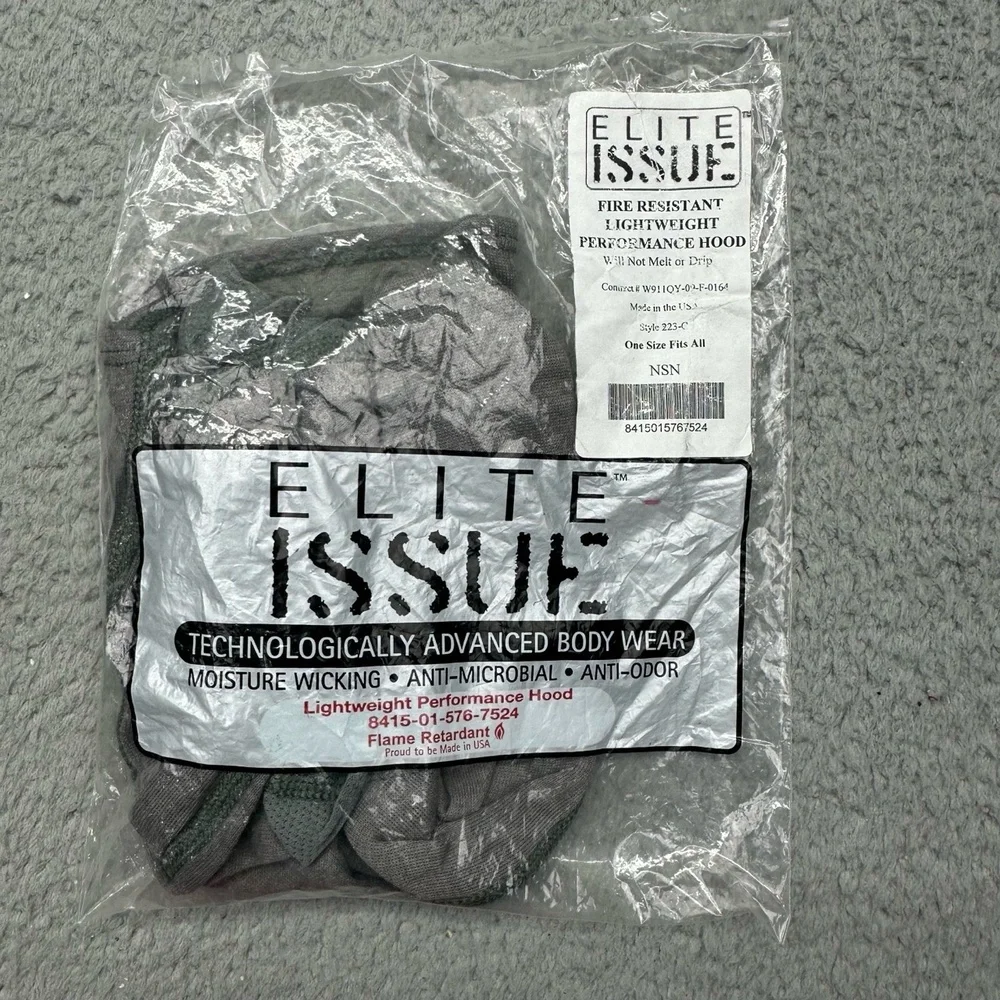 Elite Issue 223-C Fire Resistant Lightweight Performance Hood Gray Balaclava OSF